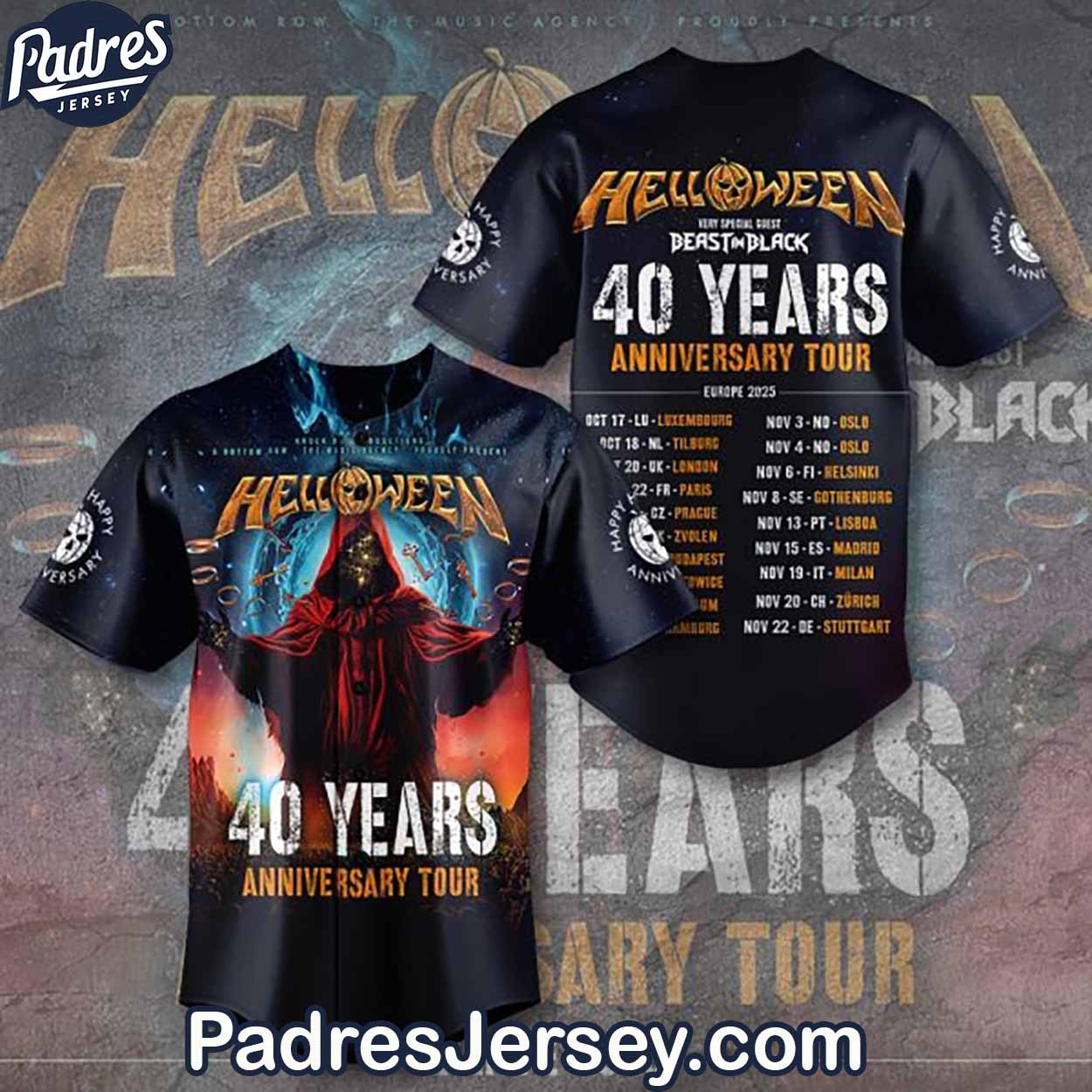 Helloween Band Baseball Jersey Outfit - Padres Jersey Oasis: Elevate Your Baseball Style Game