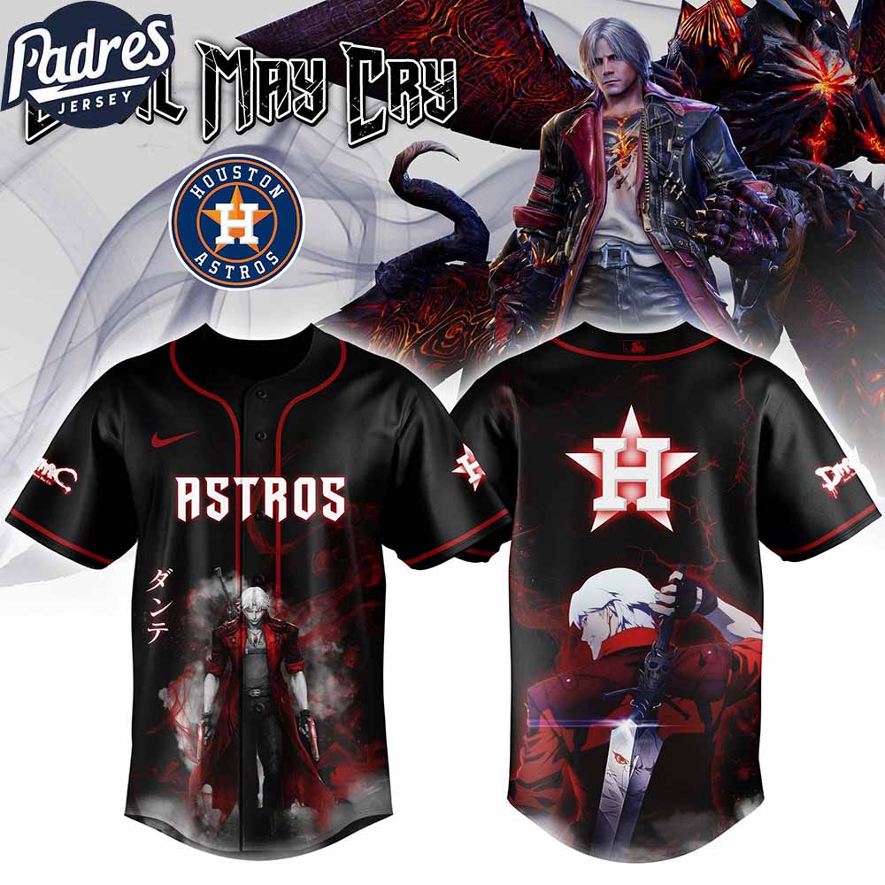 Houston Astros MLB X Dante Devil May Cry Personalized Baseball Jersey - Padres Jersey Oasis: Elevate Your Baseball Style Game