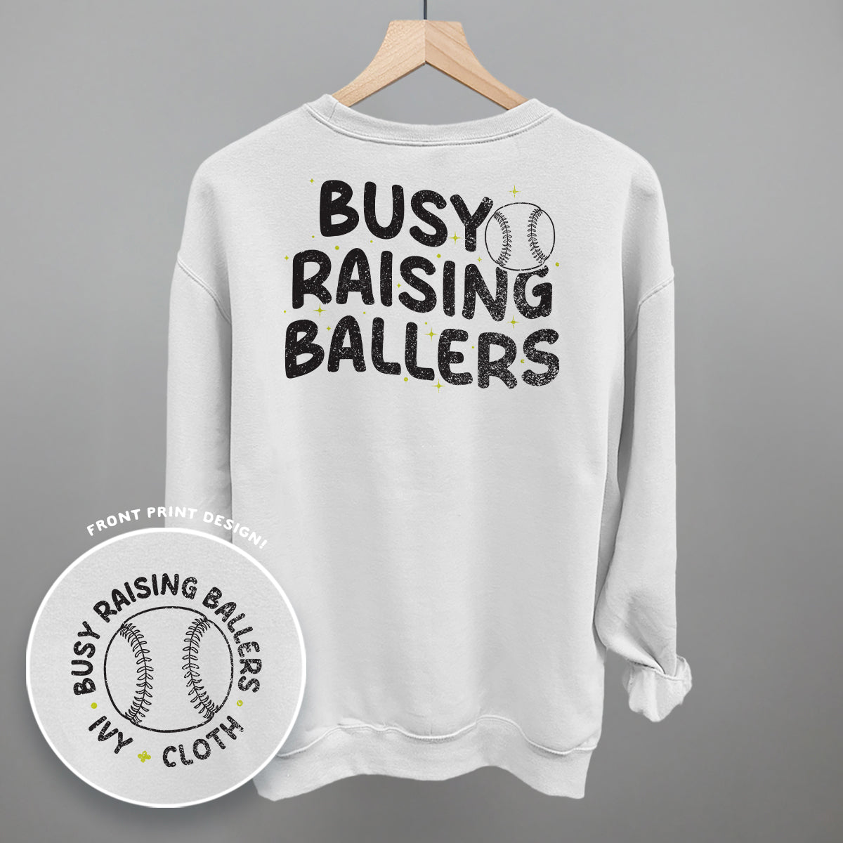 Busy Raising Ballers Softball (Back Print)