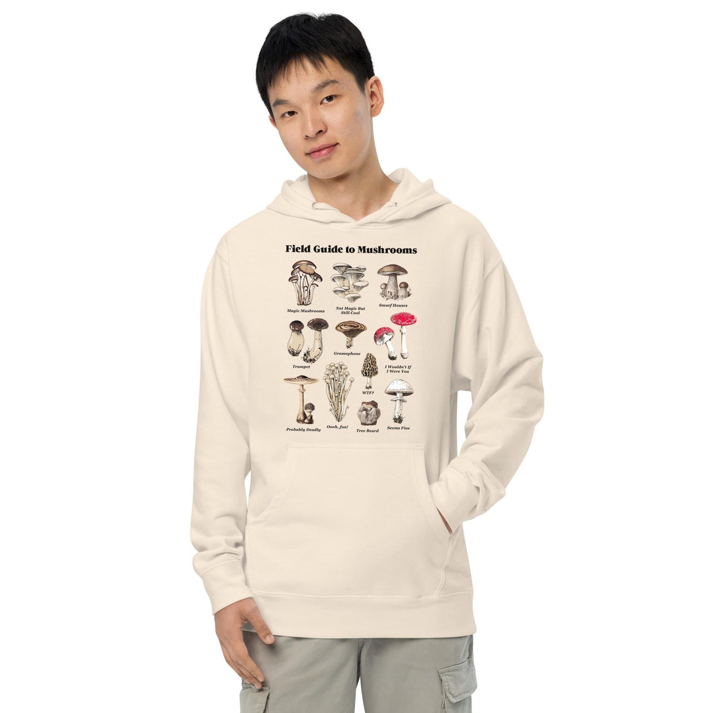 Field Guide to Mushrooms Midweight Pullover Hoodie