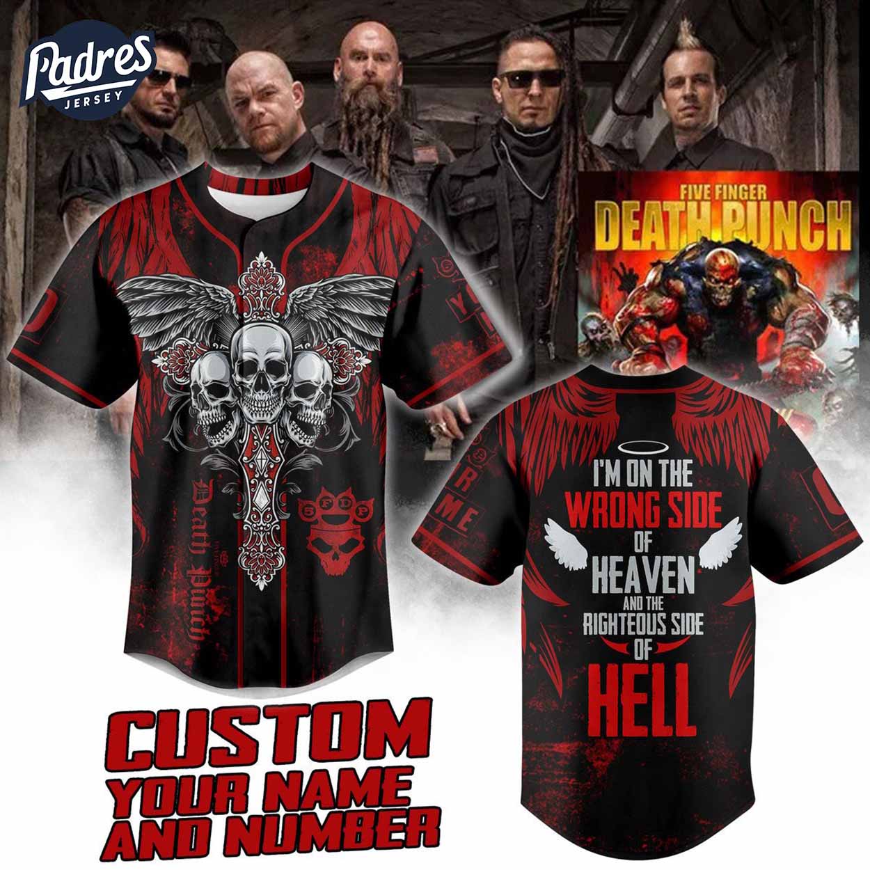 I'm On The Wrong Side Of Heaven And The Righteous Side Of Hell Custom Baseball Jersey - Padres Jersey Oasis: Elevate Your Baseball Style Game