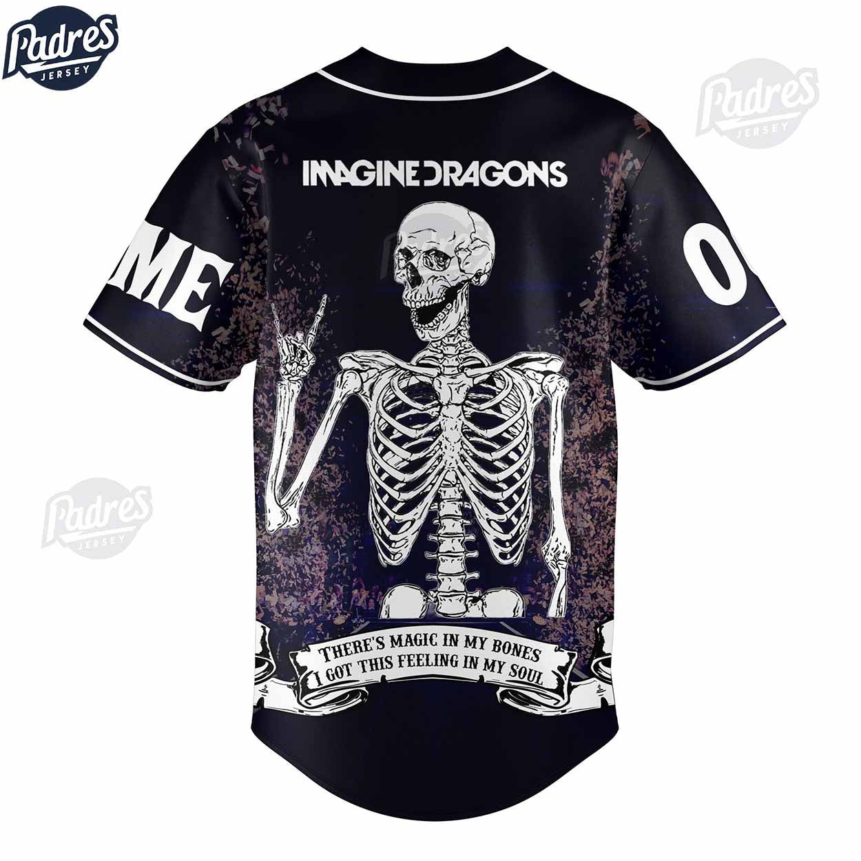 Imagine Dragons Skeleton Custom Baseball Jersey - Padres Jersey Oasis: Elevate Your Baseball Style Game
