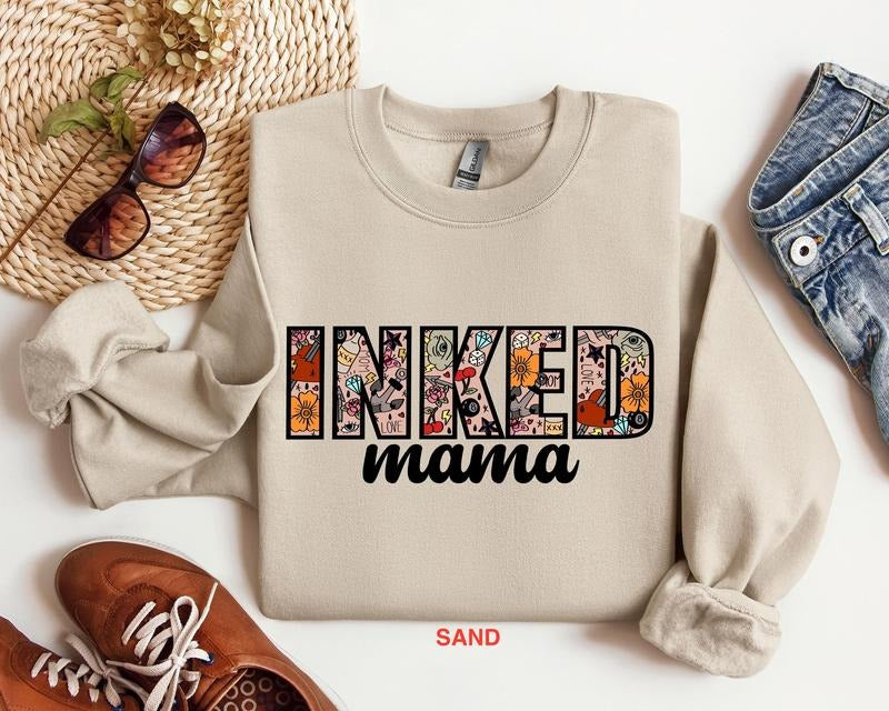Inked Mama Shirt, Happy Mothers Day Shirt, Mama with Tattoo Shirt Best Price