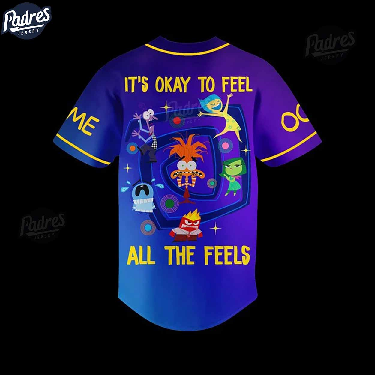 Inside Out 2 All In The Mind Custom Baseball Jersey Style - Padres Jersey Oasis: Elevate Your Baseball Style Game