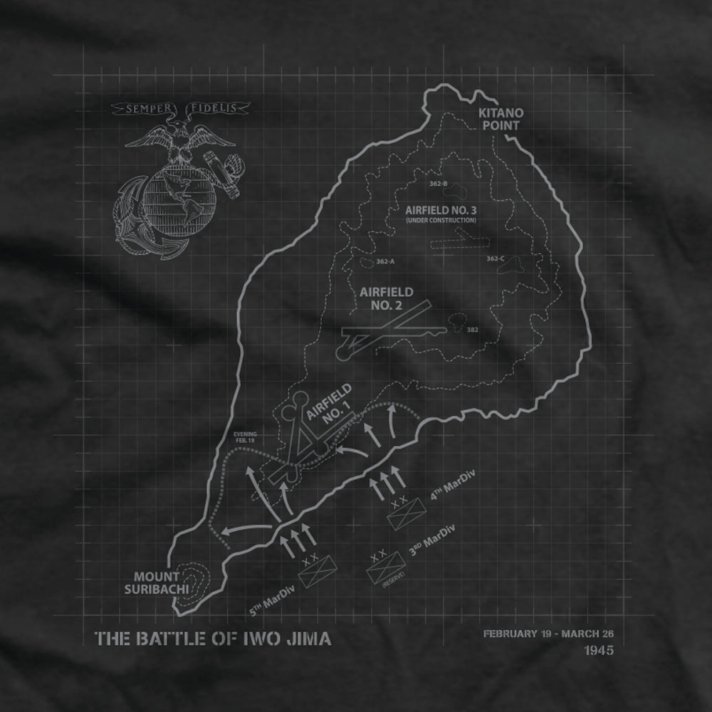 BATTLE MAP ECLIPSE: IWO JIMA T-SHIRT