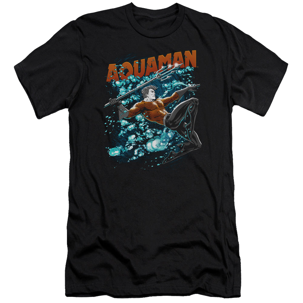 Aquaman Aqua Bubbles - Men's Premium Slim Fit T-Shirt