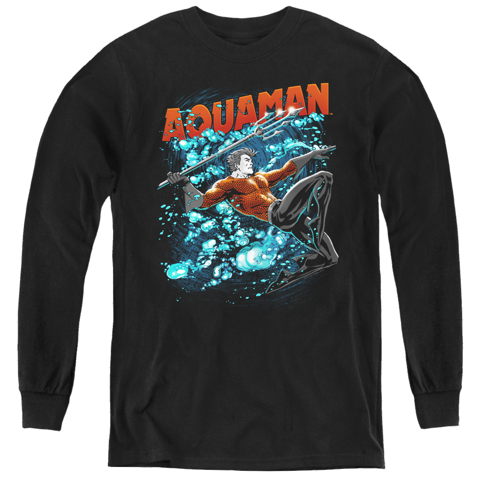 Aquaman Aqua Bubbles - Youth Long Sleeve T-Shirt