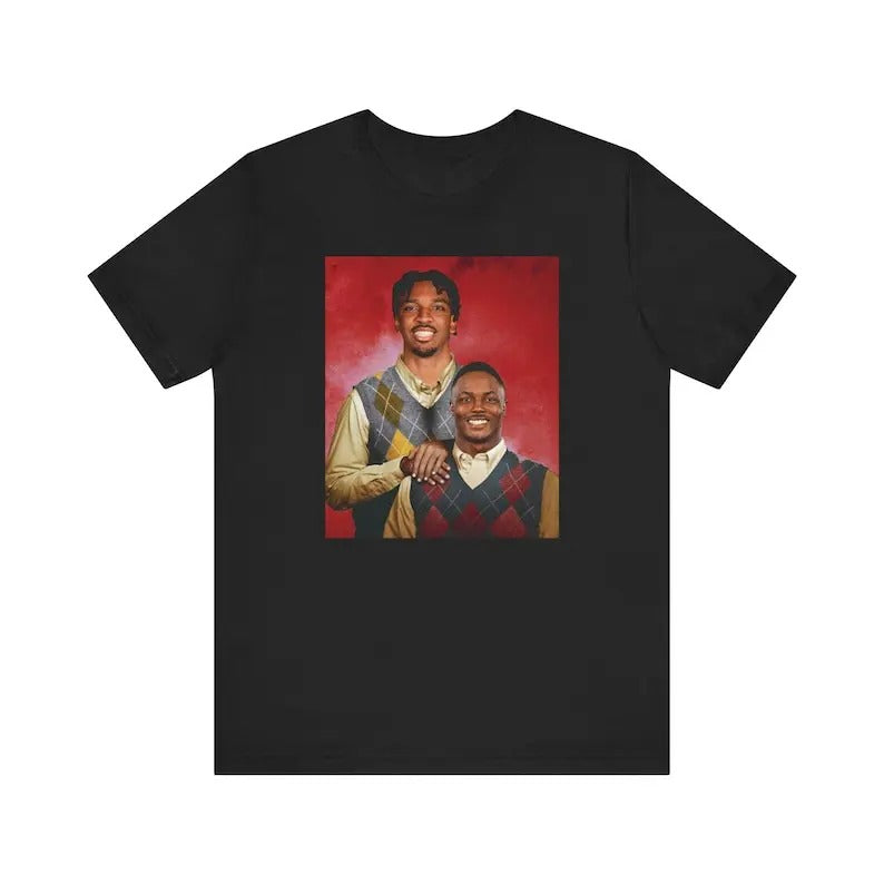 Jayden Daniels and Terry McLaurin Step Brothers Football Streetwear Cotton Unisex Short Sleeve Shirt, Apparel for Game Day, Perfect Gift for Football Fans
