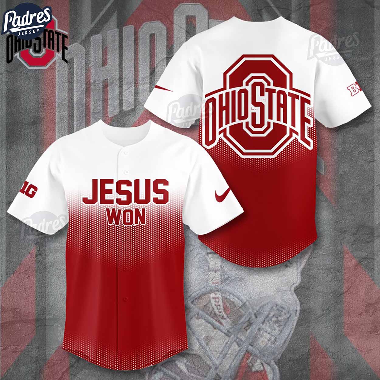 Jesus Won Ohio State Buckeyes Football Baseball Jersey Gifts - Padres Jersey Oasis: Elevate Your Baseball Style Game