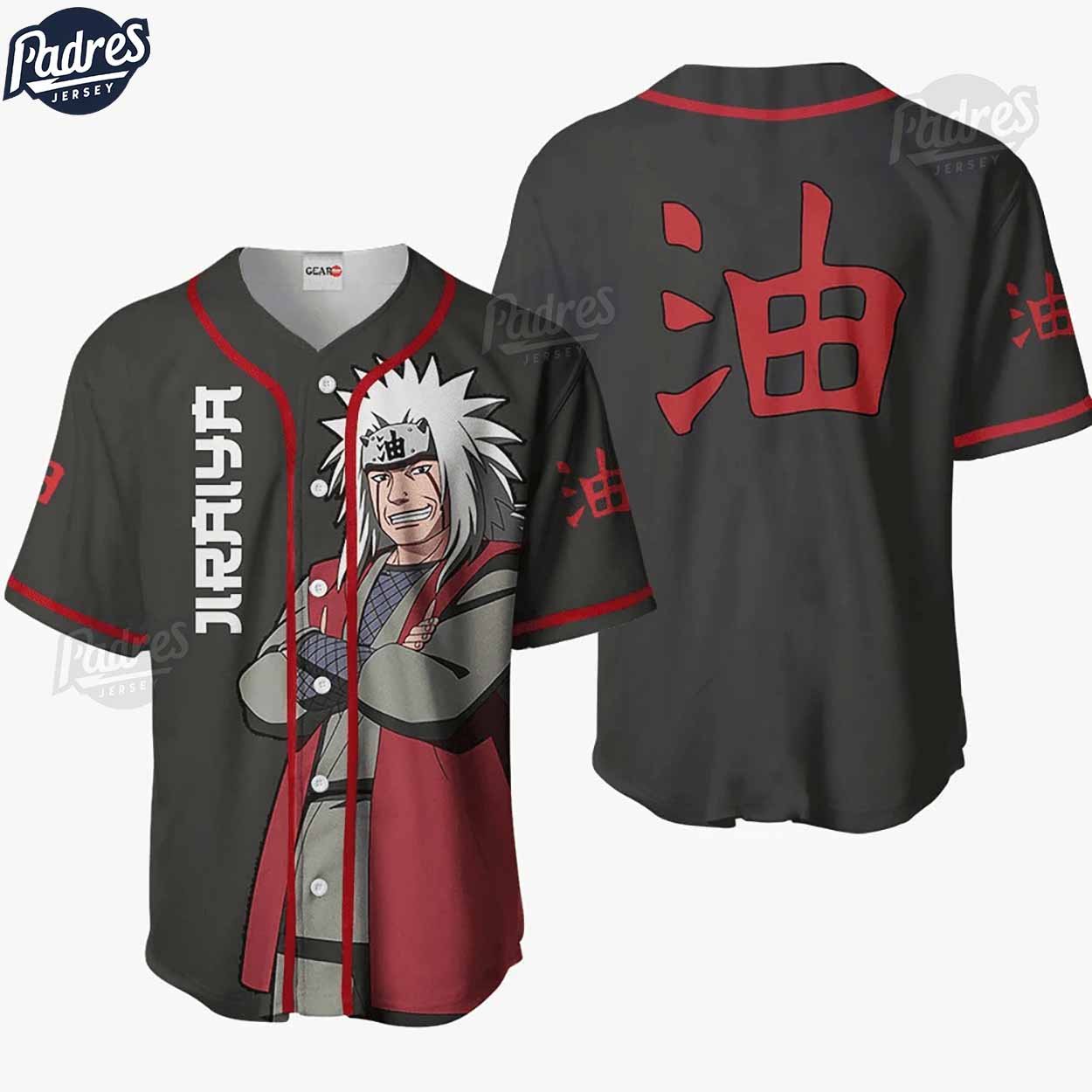 Jiraiya Baseball Jersey Shirt - Padres Jersey Oasis: Elevate Your Baseball Style Game