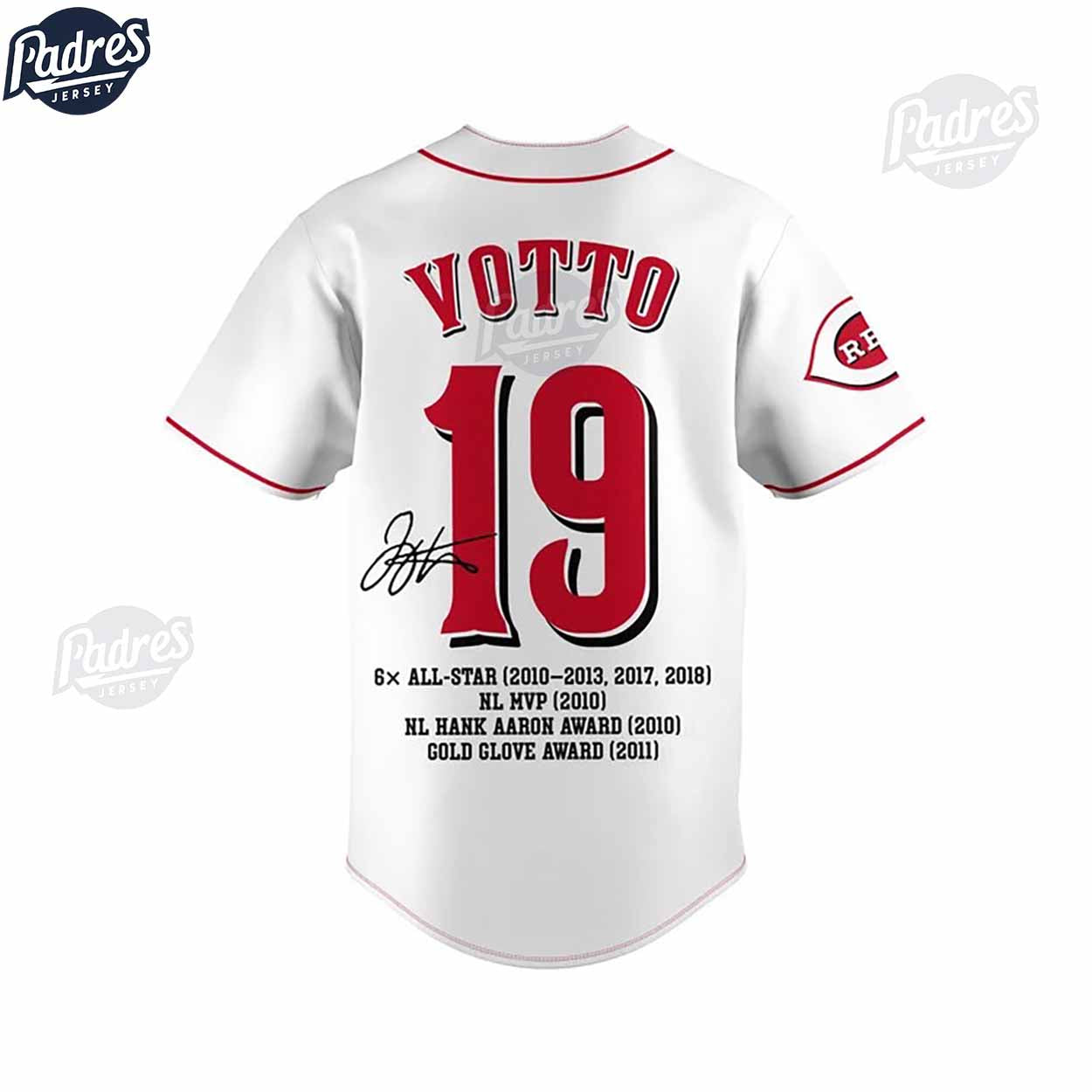 Joey Votto Cincinnati Reds Baseball Jersey - Padres Jersey Oasis: Elevate Your Baseball Style Game