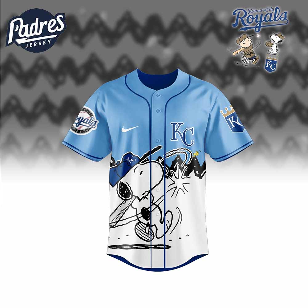 Kansas City Royals x Peanuts Personalized Baseball Jersey For Fans - Padres Jersey Oasis: Elevate Your Baseball Style Game