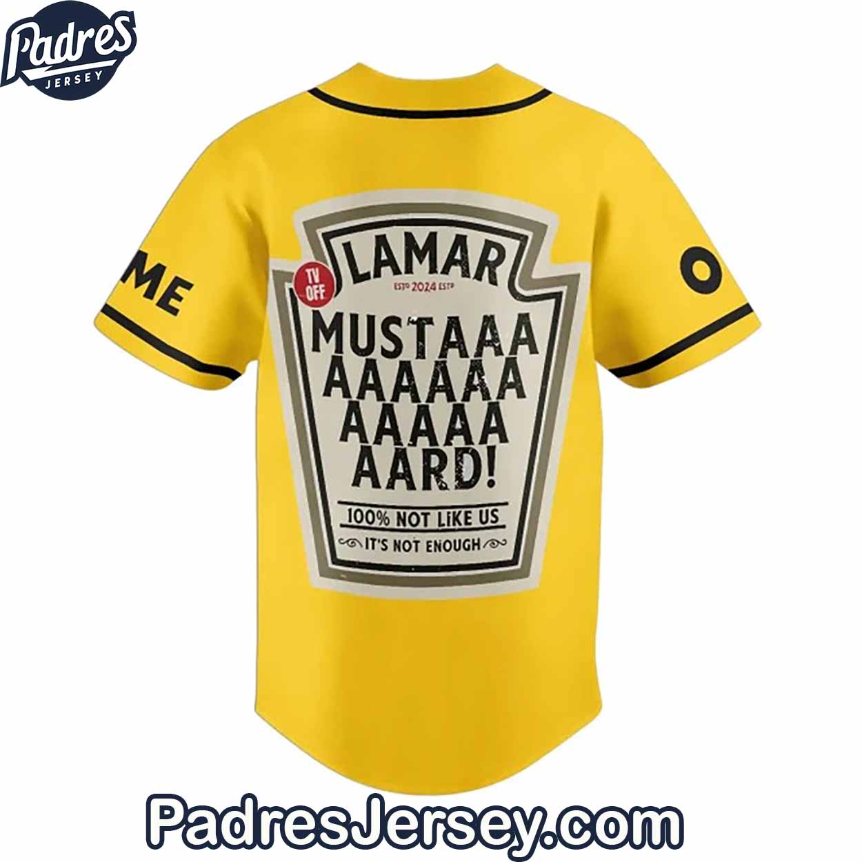 Kendrick Lamar Mustard Baseball Jersey Outfit - Custom Name - Padres Jersey Oasis: Elevate Your Baseball Style Game