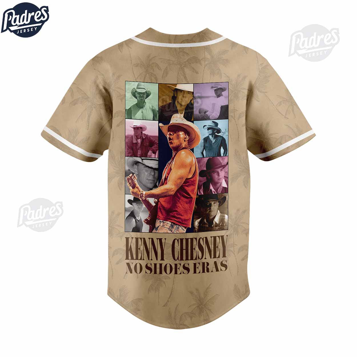 Kenny Chesney No Shoes Eras Custom Baseball Jersey For Fans - Padres Jersey Oasis: Elevate Your Baseball Style Game