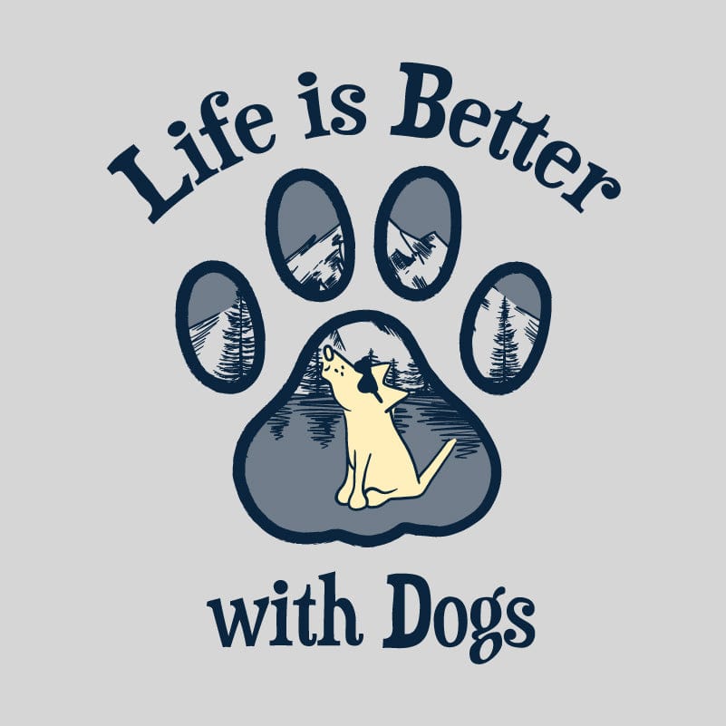 Life Is Better With Dogs - Ladies Long-Sleeve T-Shirt