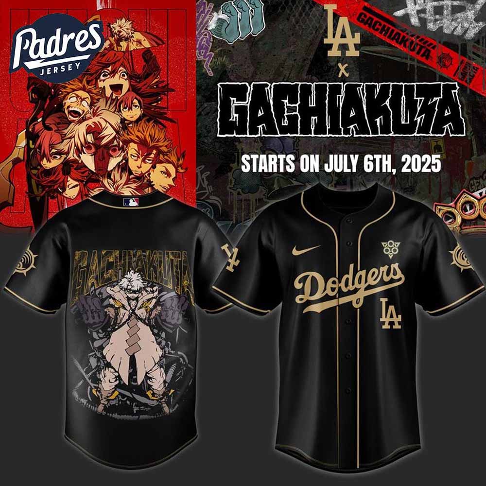 Los Angeles Dodgers Gachiakuta Baseball Jersey - Padres Jersey Oasis: Elevate Your Baseball Style Game