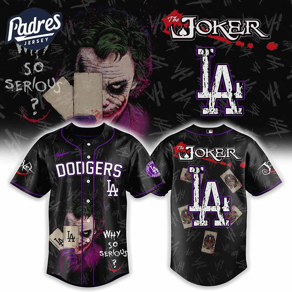Los Angeles Dodgers x The Joker Baseball Jersey Gift - Padres Jersey Oasis: Elevate Your Baseball Style Game