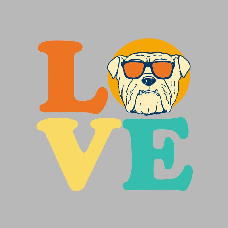 Dog Love (Bulldog) - Ladies T-Shirt V-Neck