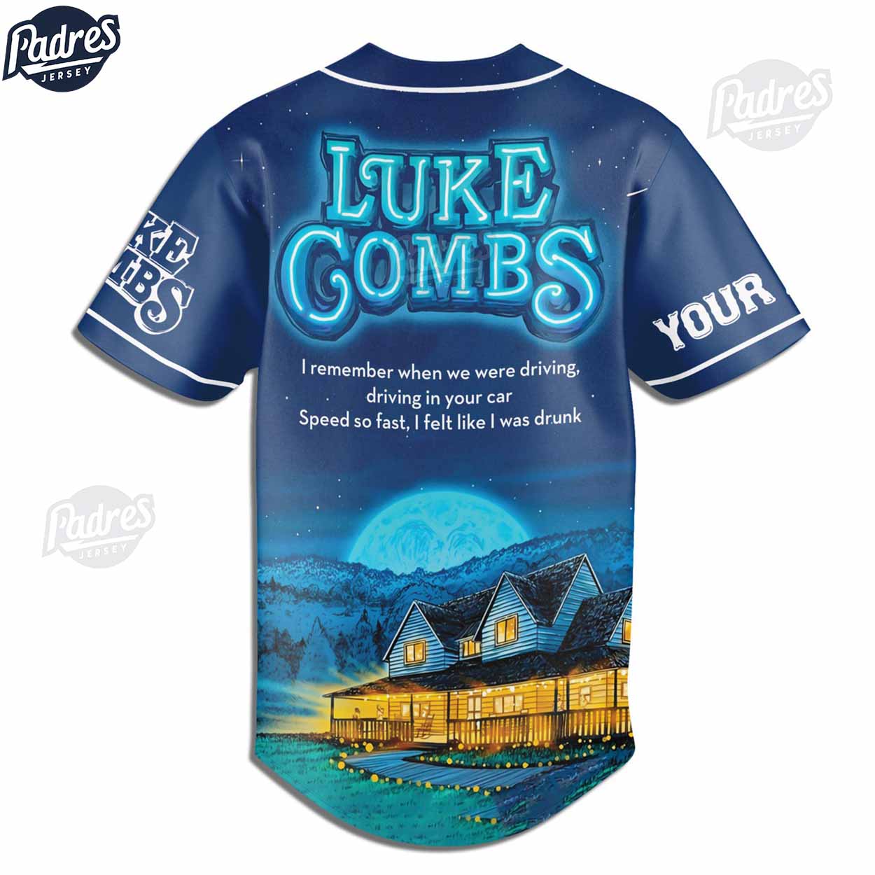 Luke Combs You Got A Fast Car Baseball Jersey Shirt - Padres Jersey Oasis: Elevate Your Baseball Style Game