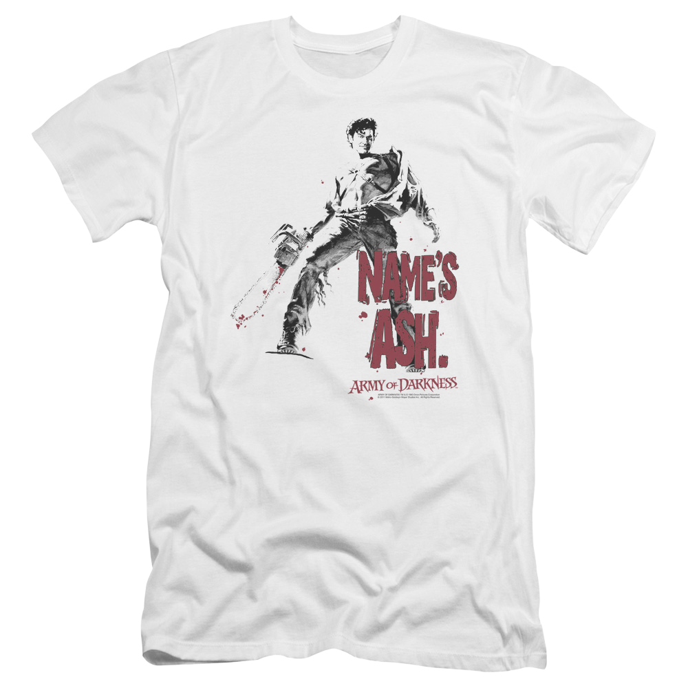 Army Of Darkness Names Ash - Men's Premium Slim Fit T-Shirt