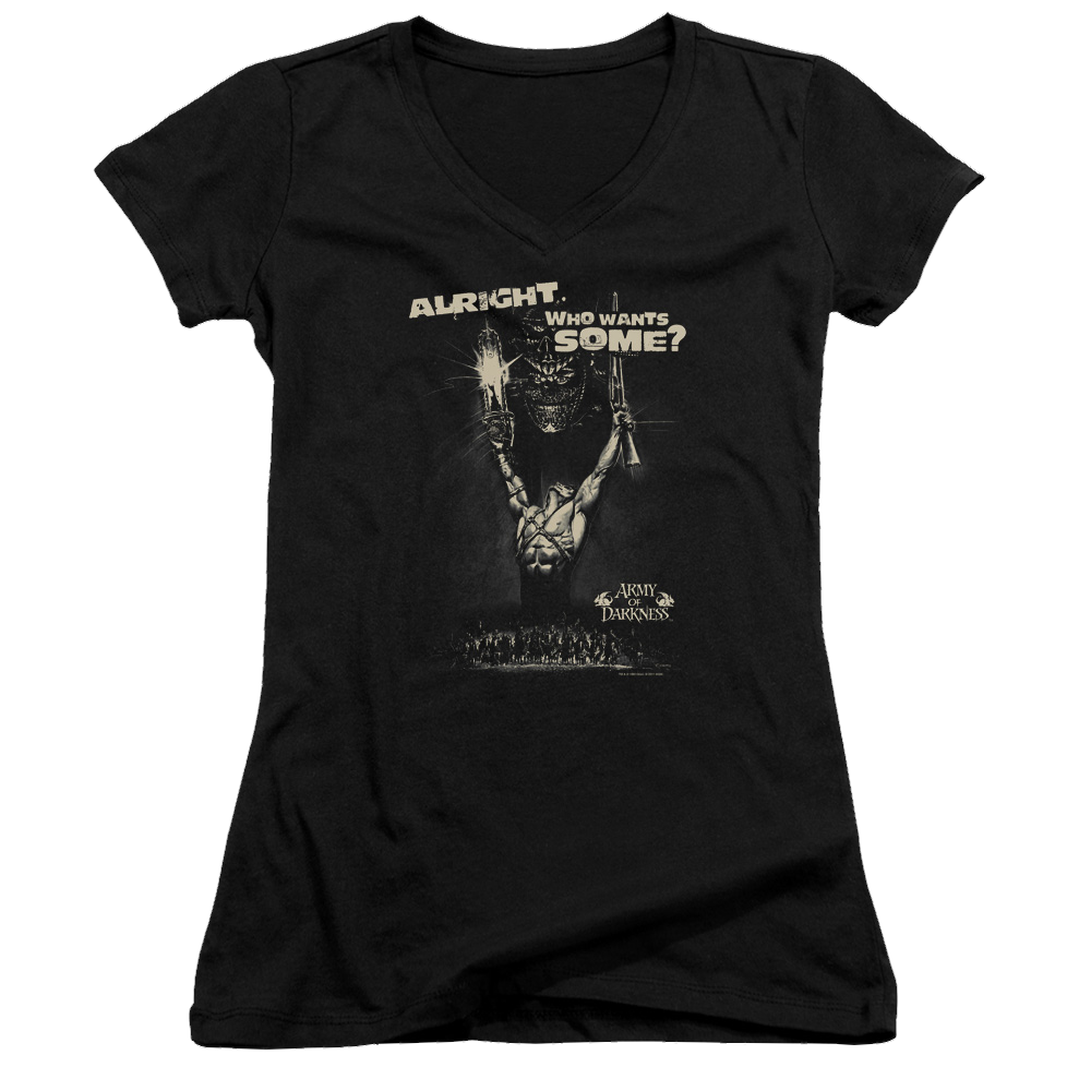 Army Of Darkness Want Some - Juniors V-Neck T-Shirt