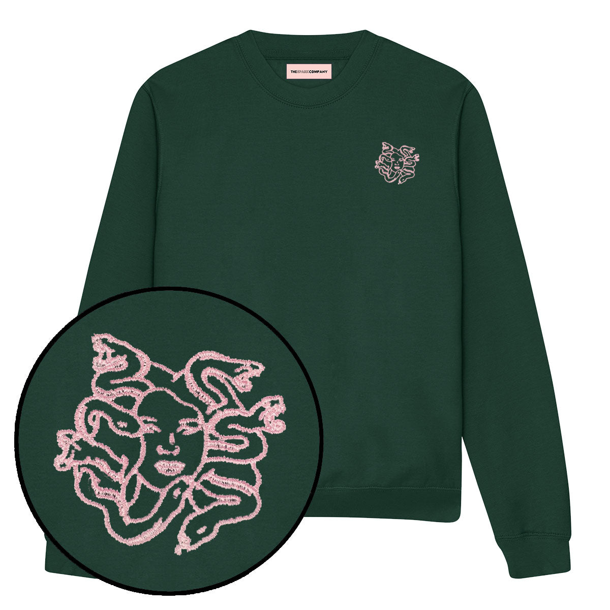 Medusa Embroidery Detail Sweatshirt
