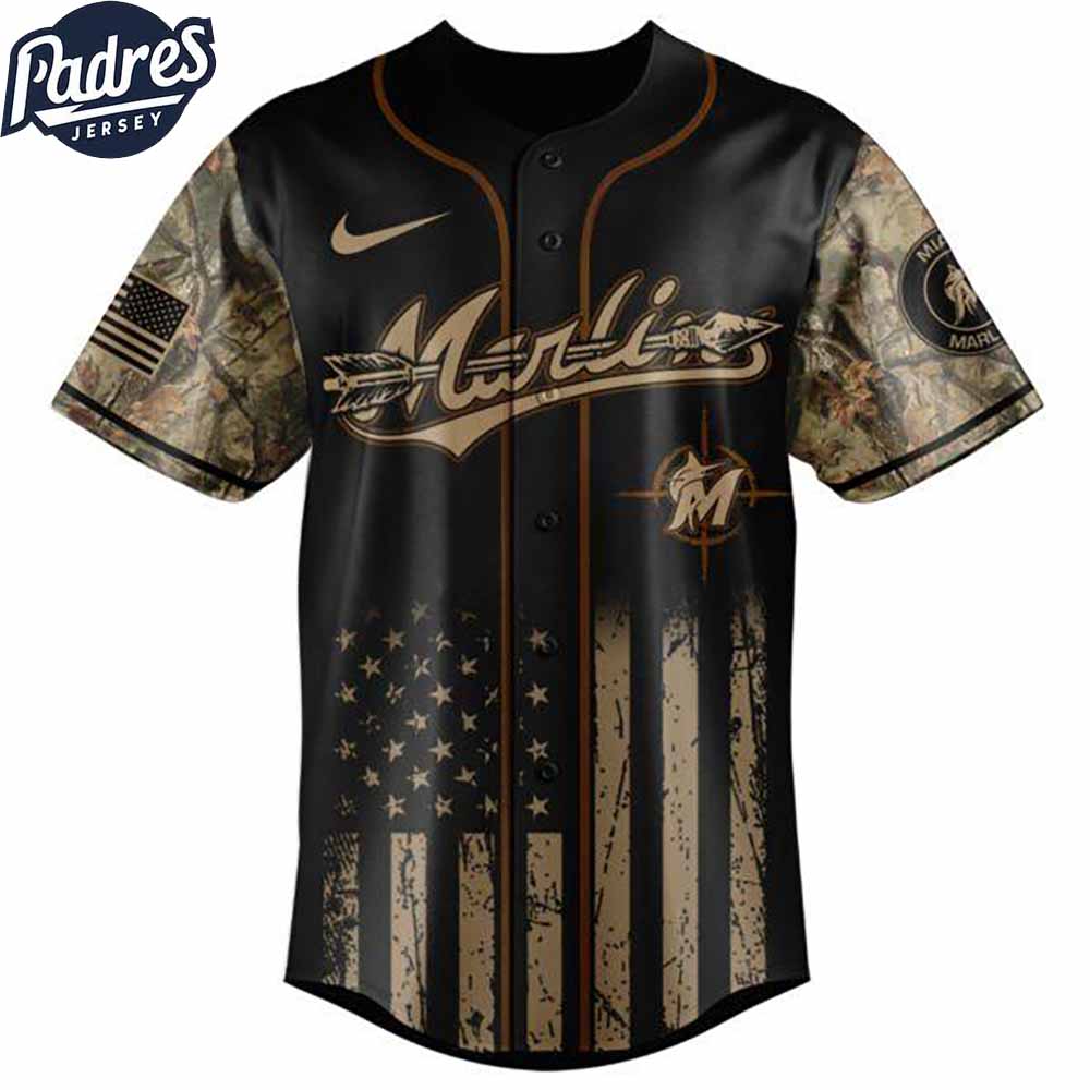 Miami Marlins MLB X Deer Hunting Personalized Baseball Jersey - Padres Jersey Oasis: Elevate Your Baseball Style Game