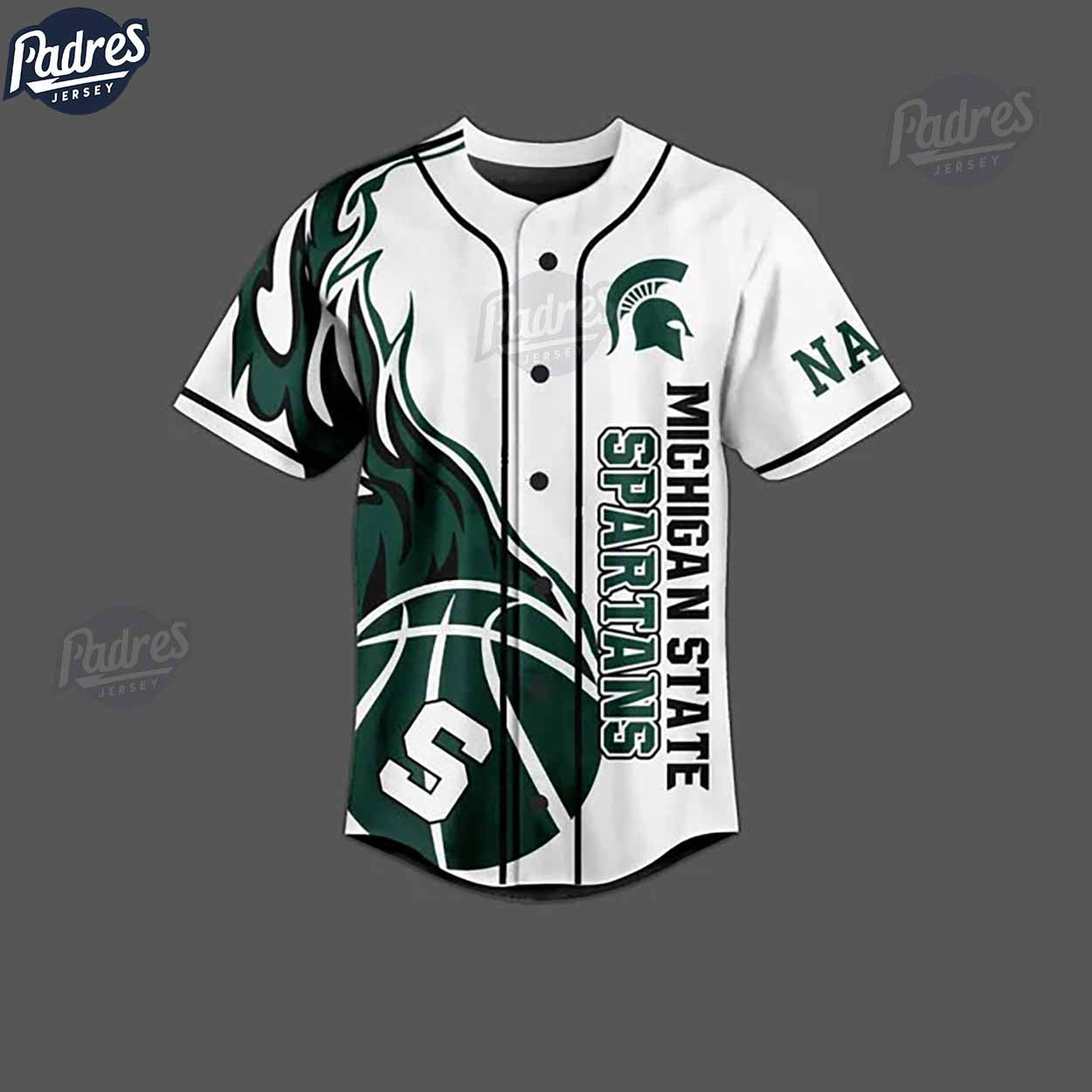 Michigan State Spartans Basketball Team Custom NCAA Baseball Jersey - Padres Jersey Oasis: Elevate Your Baseball Style Game