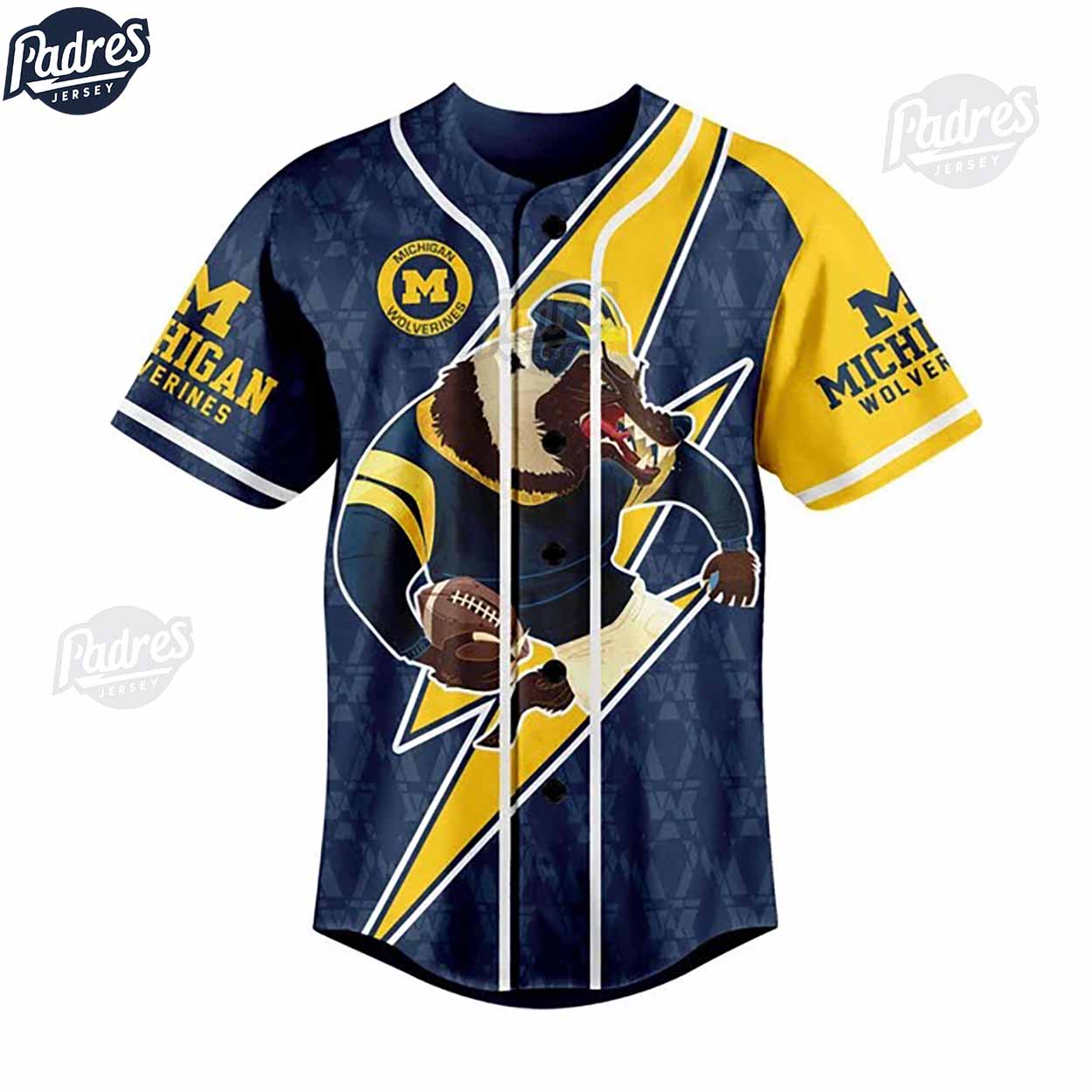 Michigan Wolverines I Am A Die Hard Wolverines Fan Baseball Jersey Style - Padres Jersey Oasis: Elevate Your Baseball Style Game