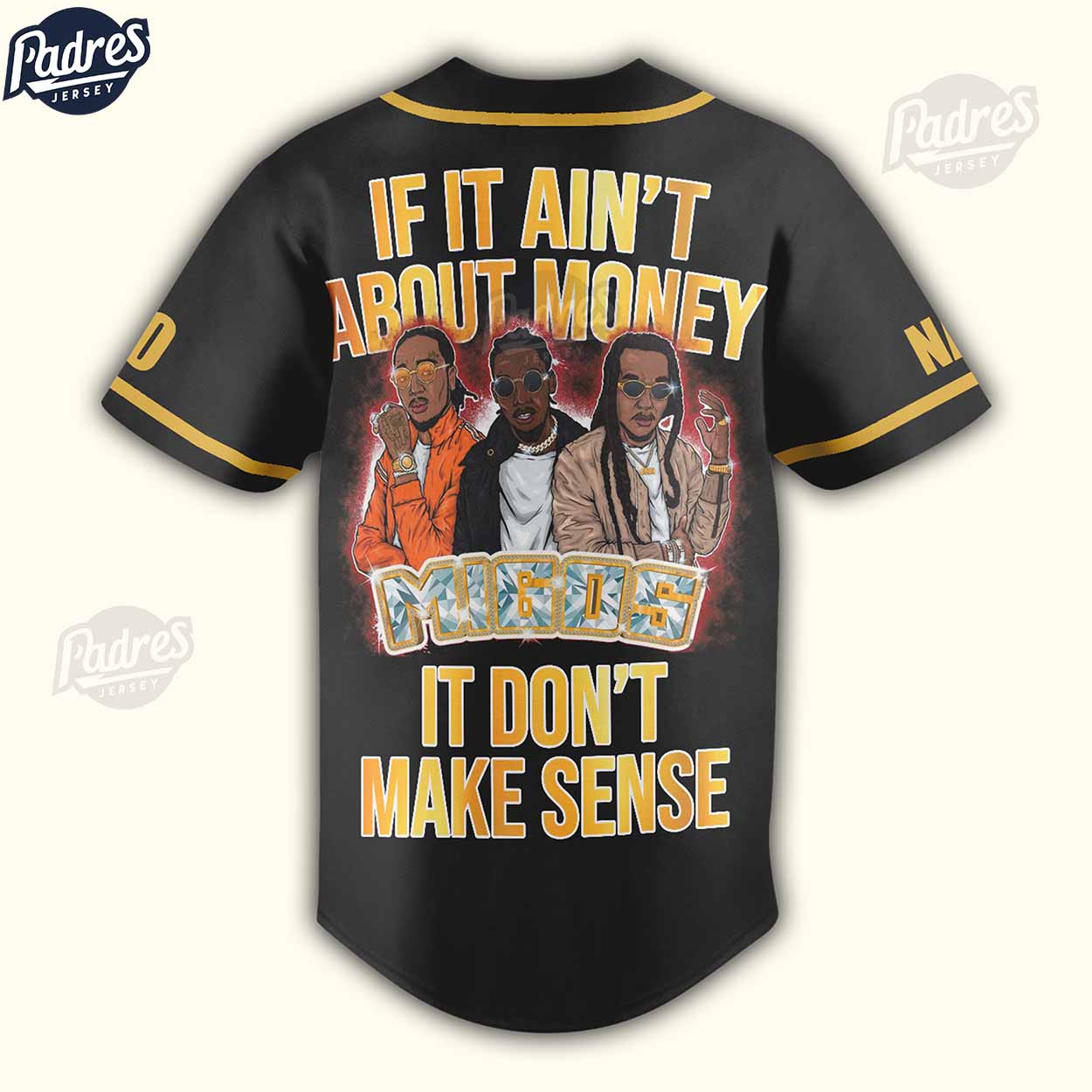 Migos Band Personalized Baseball Jersey Style - Padres Jersey Oasis: Elevate Your Baseball Style Game