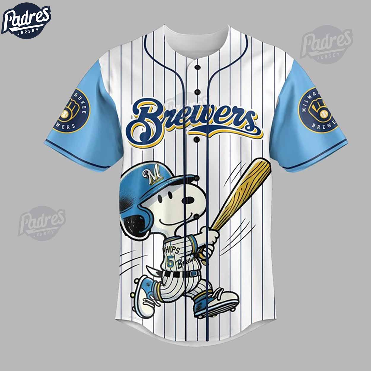 Milwaukee Brewers Snoopy Custom Baseball Jersey Style - Padres Jersey Oasis: Elevate Your Baseball Style Game