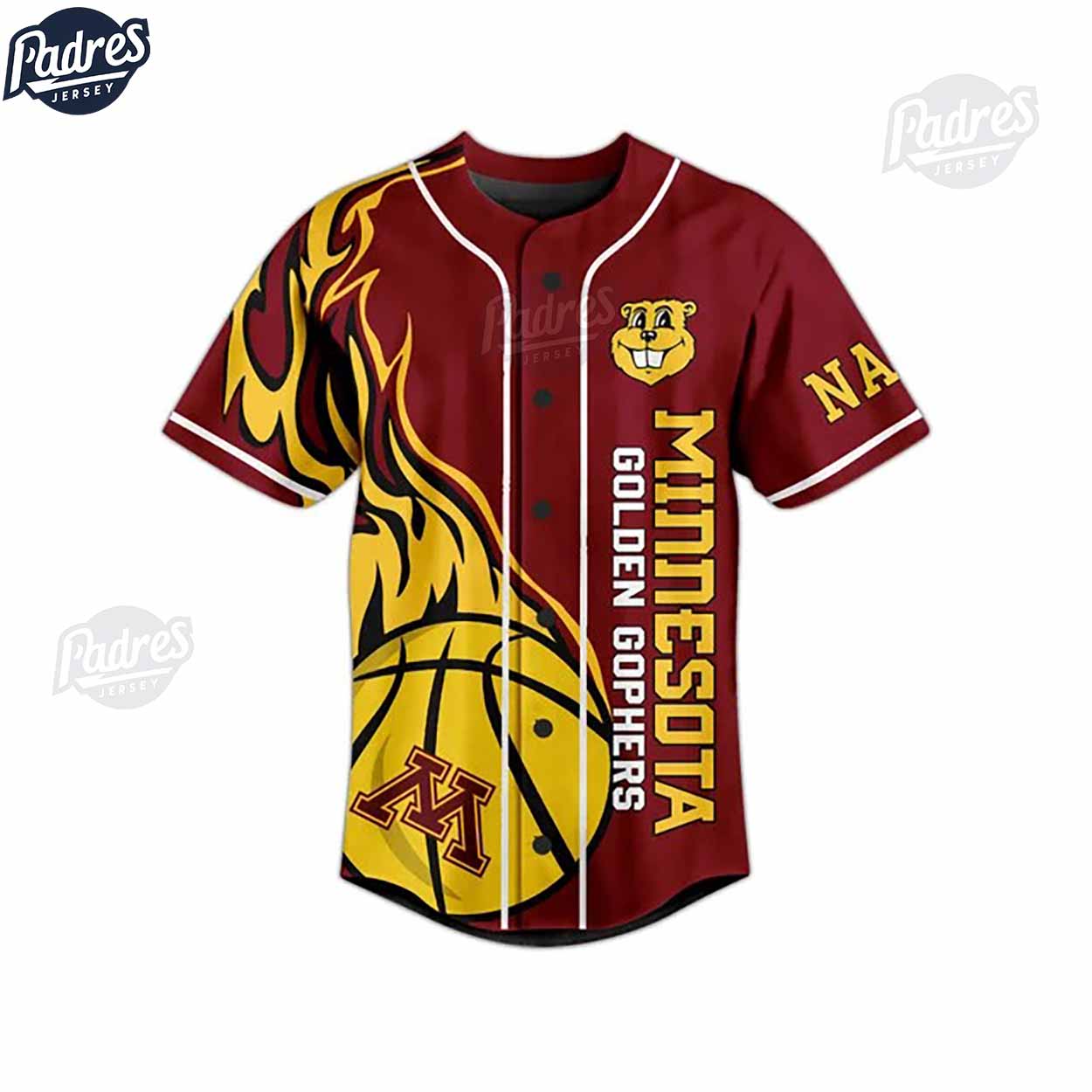 Minnesota Golden Gophers Basketball Team Custom Baseball Jersey - Padres Jersey Oasis: Elevate Your Baseball Style Game
