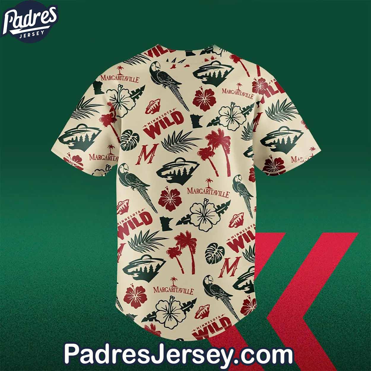 Minnesota Wild x Margaritaville Night New Baseball Jersey Outfit - Padres Jersey Oasis: Elevate Your Baseball Style Game