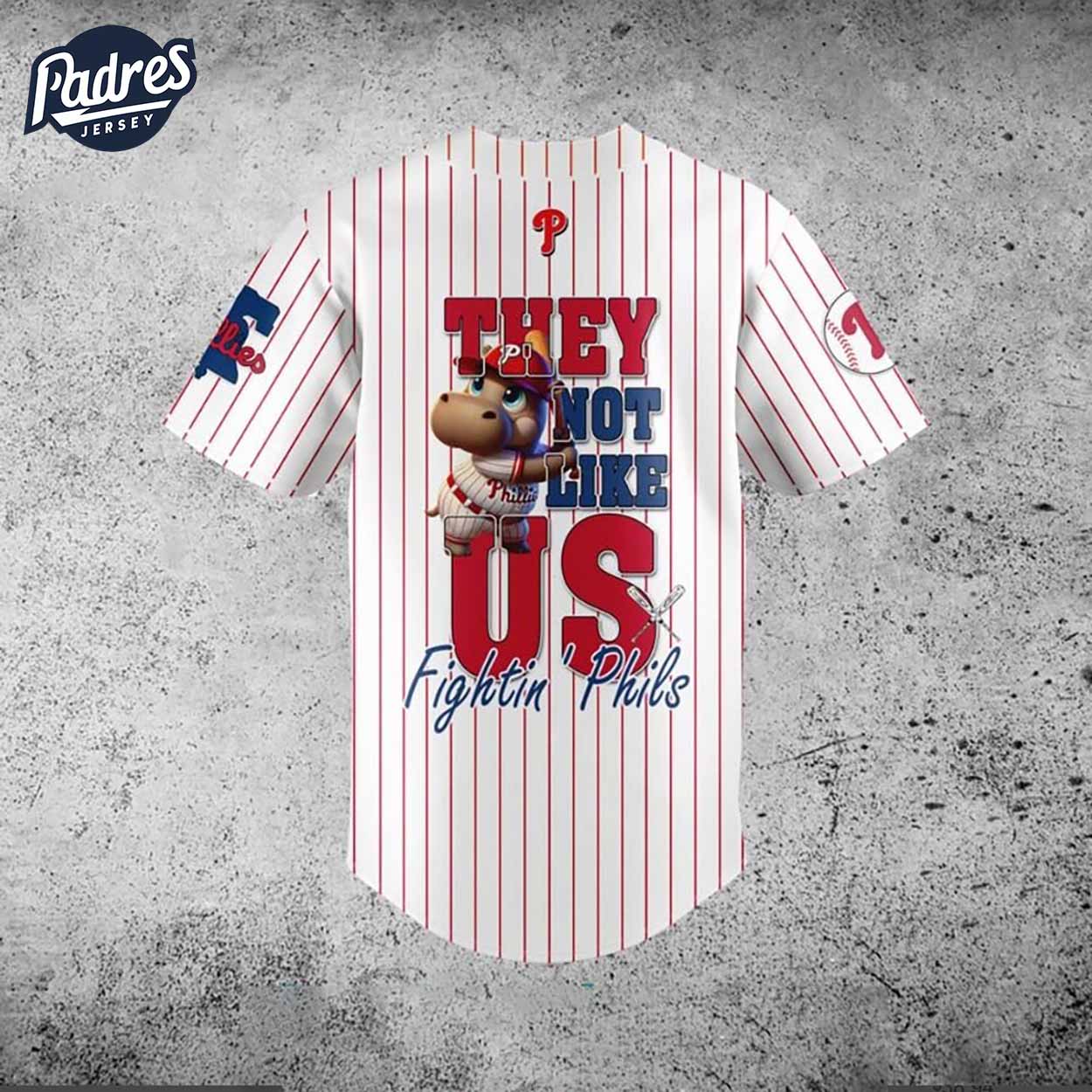 Moo Deng Philadelphia Phillies They Not Like US Baseball Jersey Style - Padres Jersey Oasis: Elevate Your Baseball Style Game