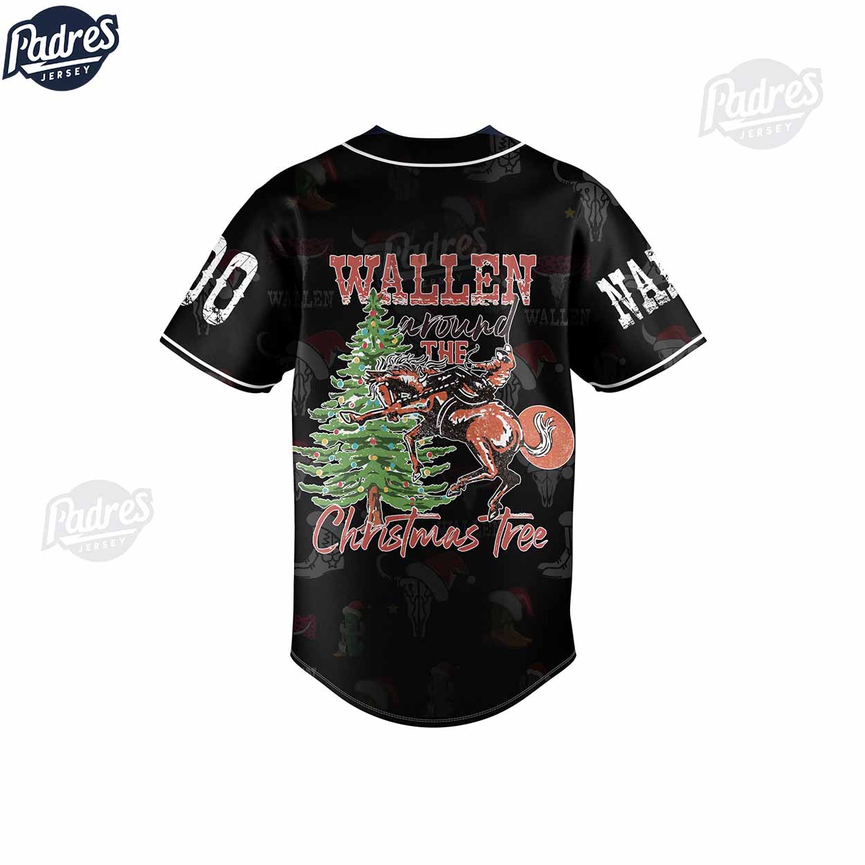 Morgan Wallen Christmas Tree Custom Baseball Jersey - Padres Jersey Oasis: Elevate Your Baseball Style Game