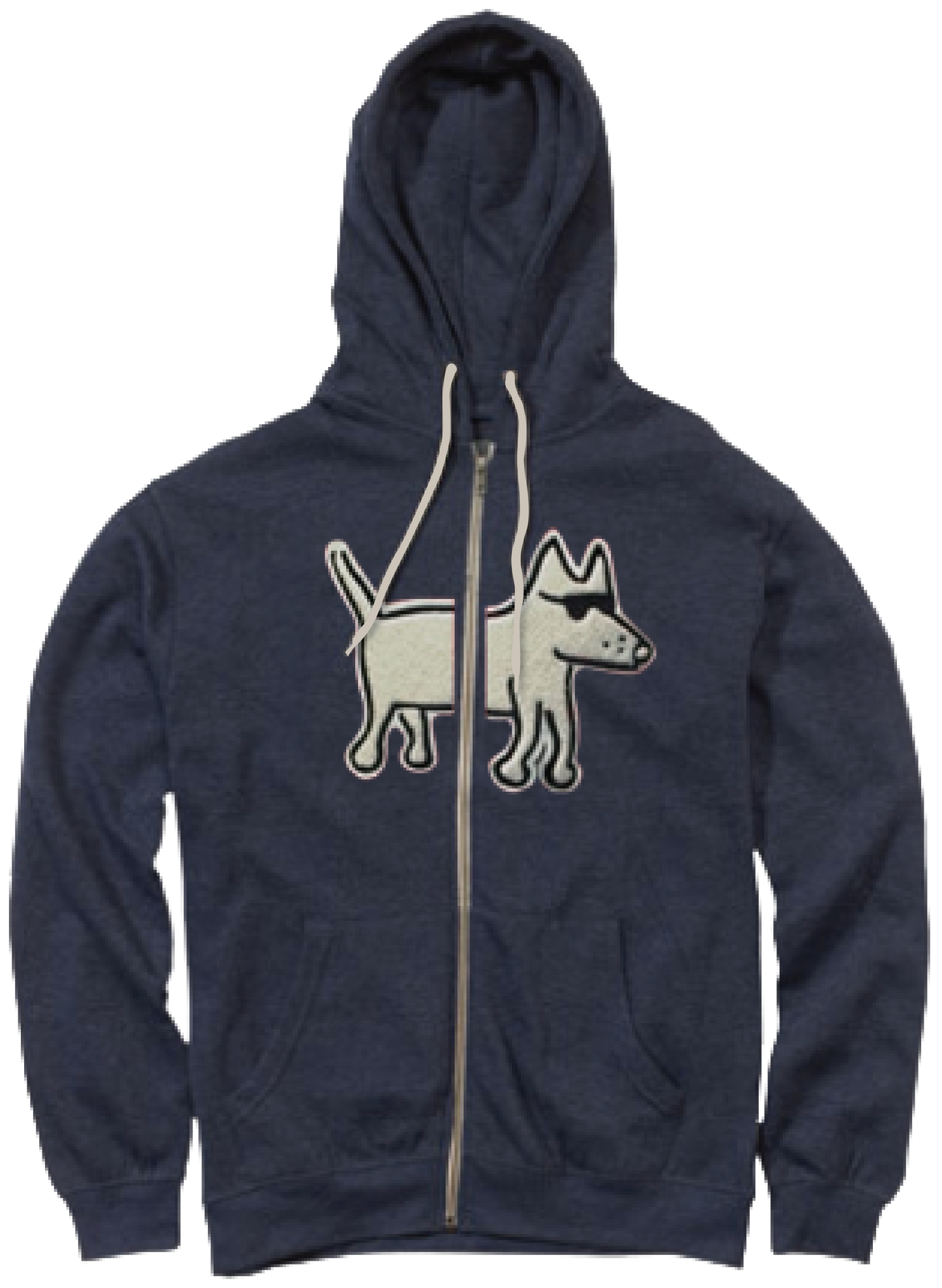 Teddy Full Zip Hoodie - Split Applique