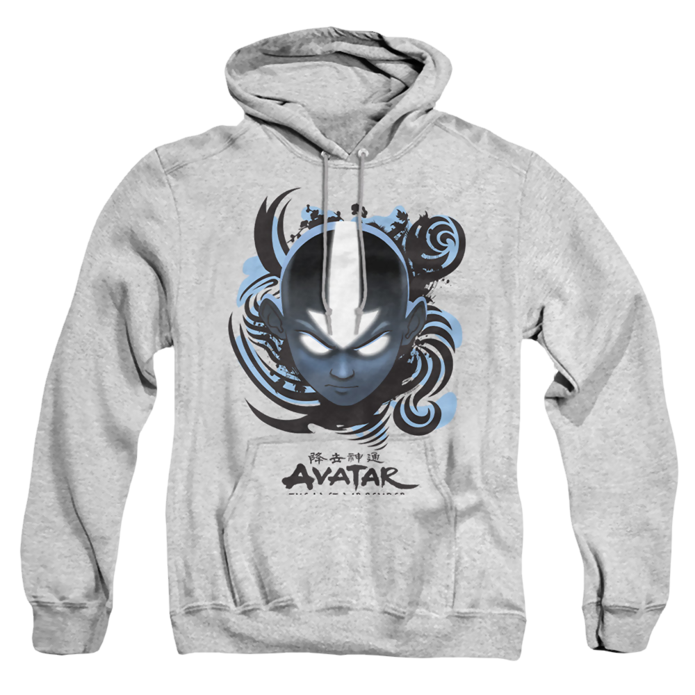 Avatar The Last Airbender Airbender Blue And Black Kanji - Pullover Hoodie