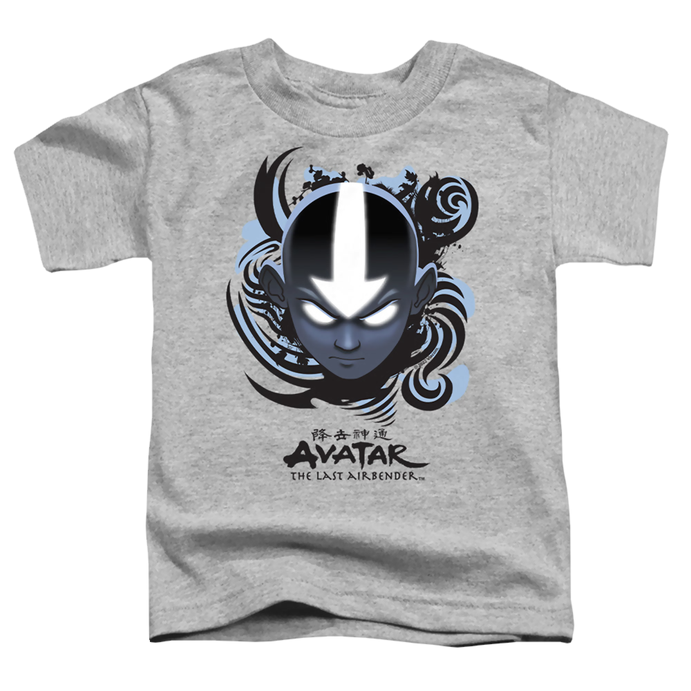 Avatar The Last Airbender Airbender Blue And Black Kanji - Toddler T-Shirt