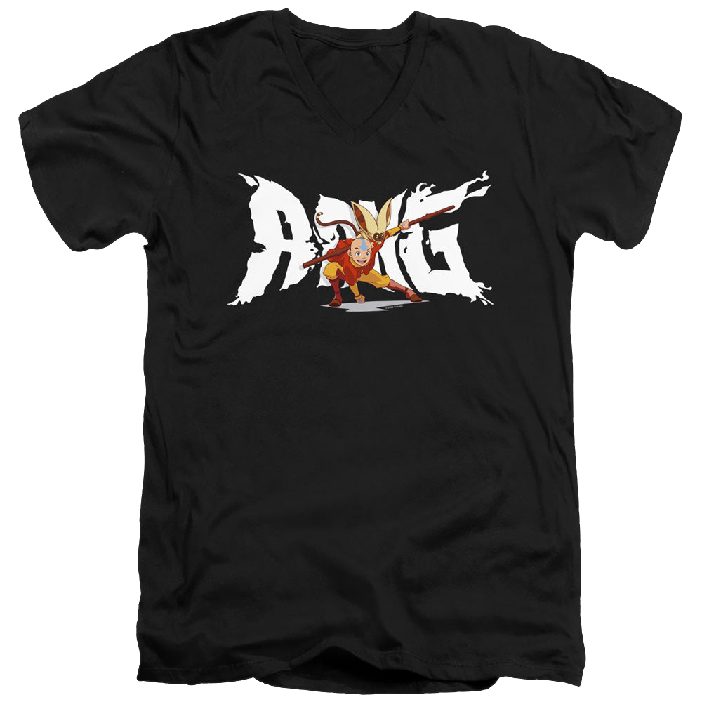 Avatar The Last Airbender Aang And Momo - Men's V-Neck T-Shirt