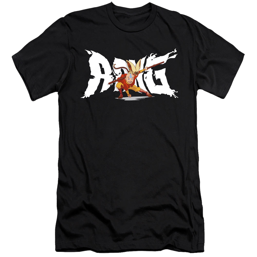 Avatar The Last Airbender Aang And Momo - Men's Premium Slim Fit T-Shirt