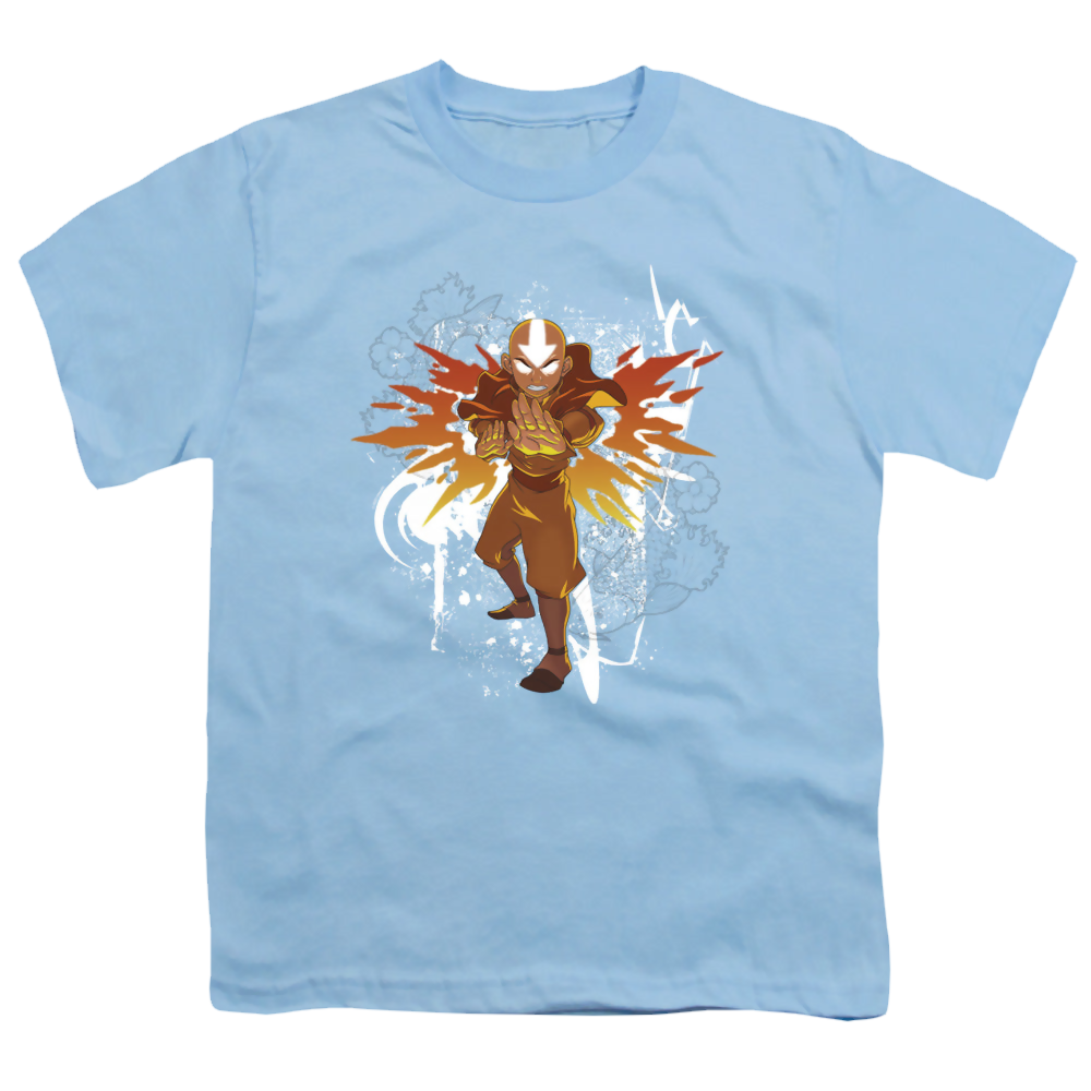 Avatar The Last Airbender Flower And Fish Aang - Youth T-Shirt