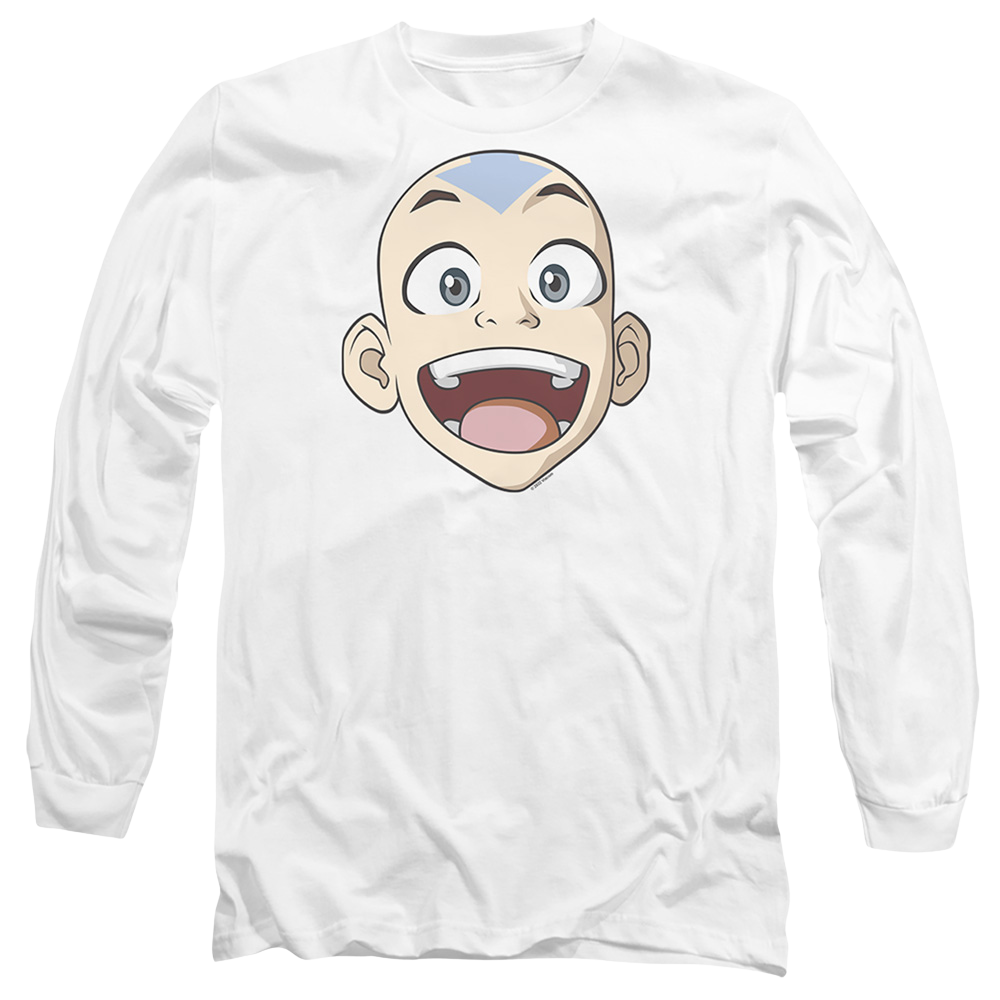 Avatar The Last Airbender Big Aang Face - Men's Long Sleeve T-Shirt