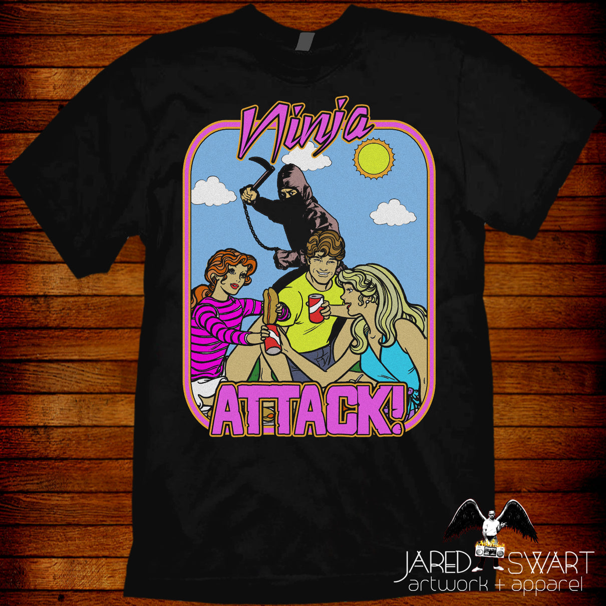 Ninja Attack #2 T-shirt retro 70s/80s