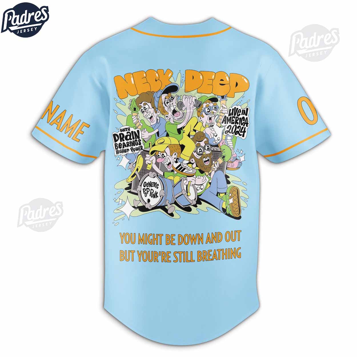 Neck Deep Band Custom Baseball Jersey Shirt - Padres Jersey Oasis: Elevate Your Baseball Style Game