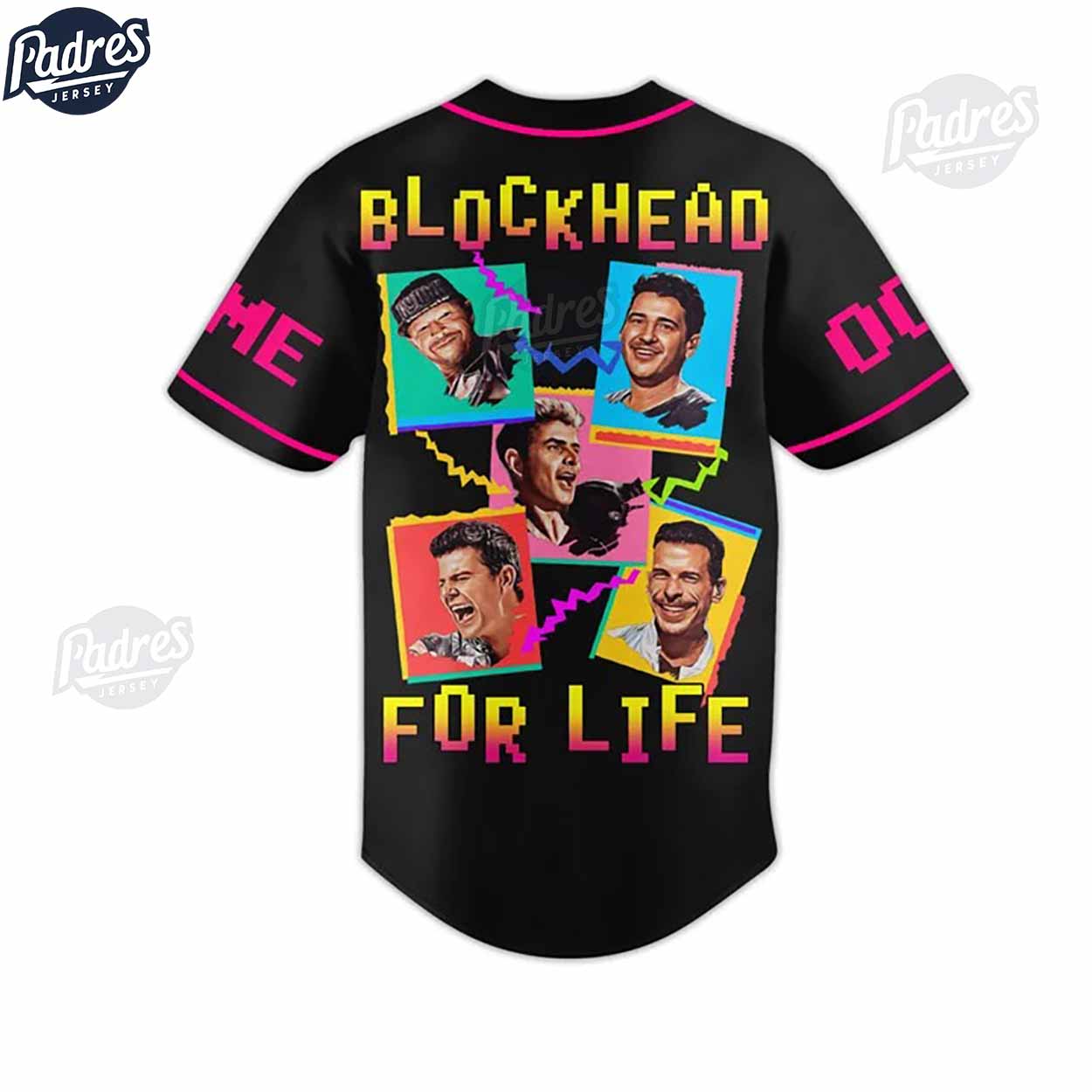 New NKOTB Blockhead For Life Custom Black Baseball Jersey - Padres Jersey Oasis: Elevate Your Baseball Style Game