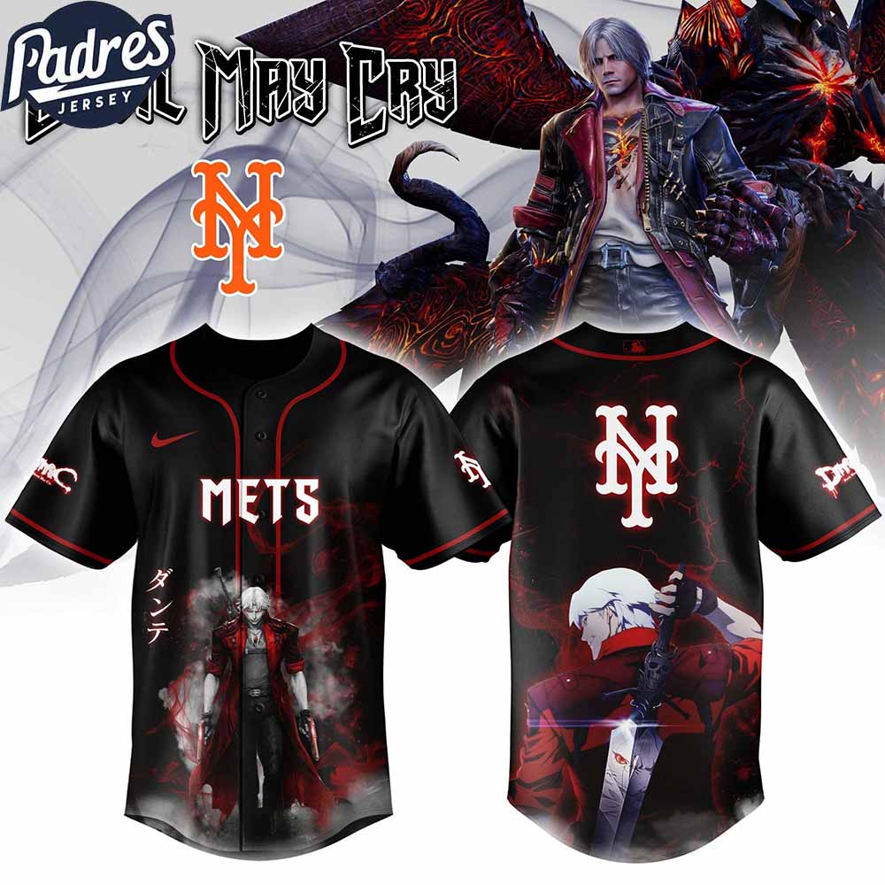 New York Mets MLB X Dante Devil May Cry Personalized Baseball Jersey - Padres Jersey Oasis: Elevate Your Baseball Style Game