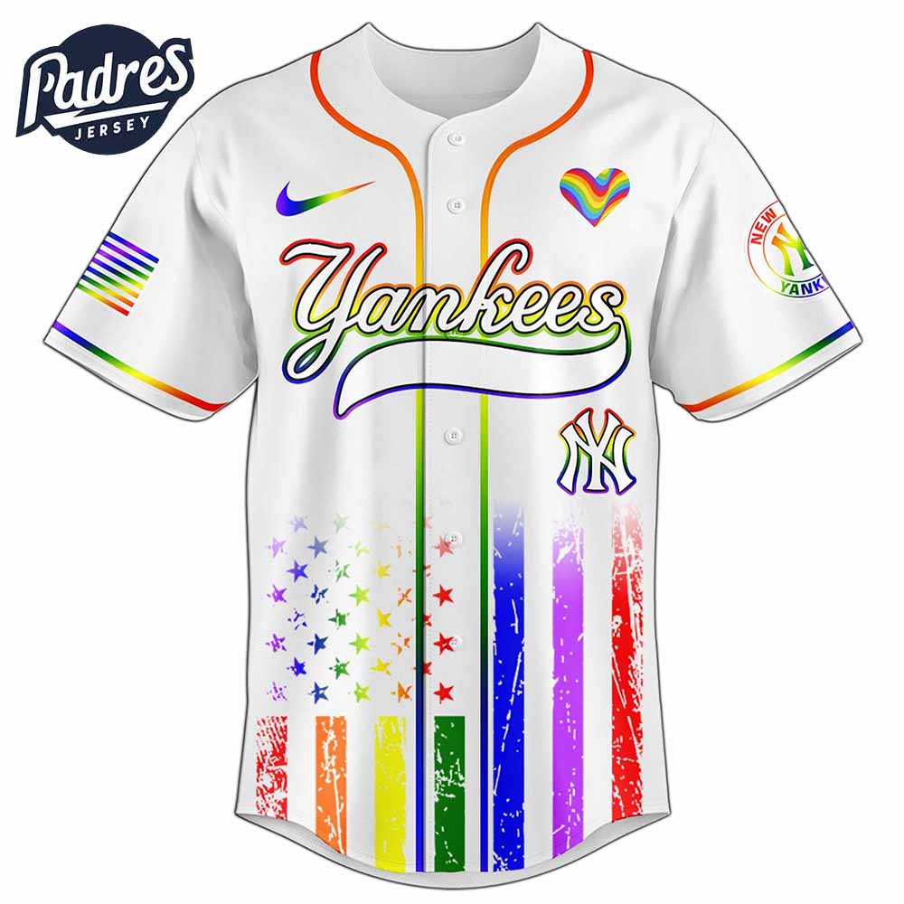 New York Yankees MLB x Happy Pride Month Baseball Jersey - Padres Jersey Oasis: Elevate Your Baseball Style Game