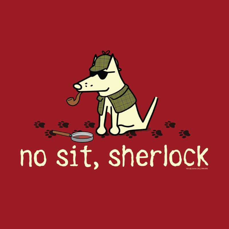No Sit Sherlock - Ladies T-Shirt V-Neck