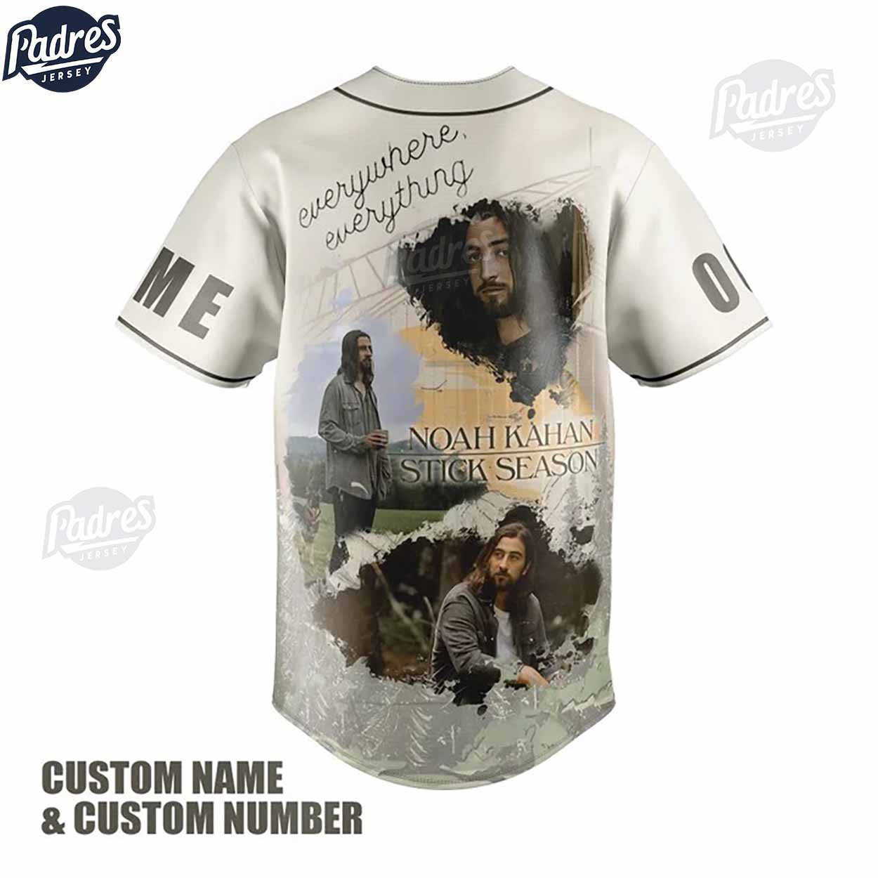 Noah Kahan Custom Baseball Jersey - Padres Jersey Oasis: Elevate Your Baseball Style Game
