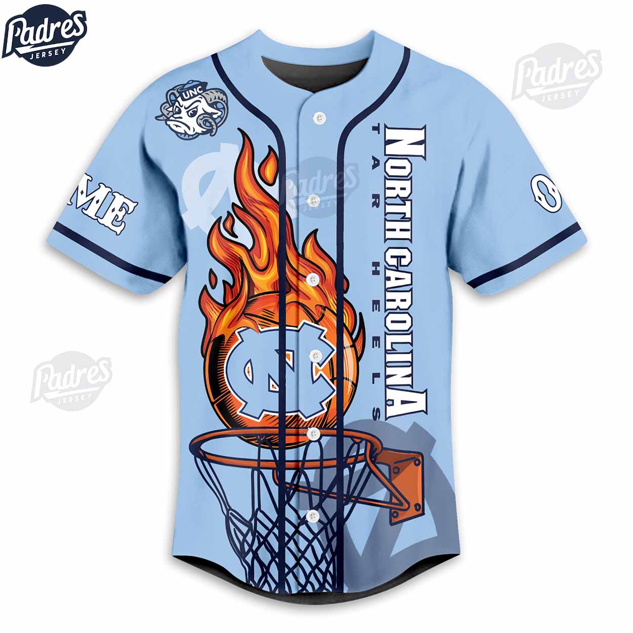 North Carolina Tar Heels Go Heels Baseball Jersey - Padres Jersey Oasis: Elevate Your Baseball Style Game